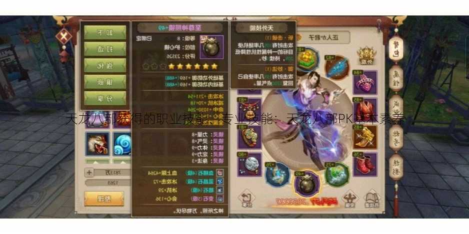 天龙八部获得的职业技能、专业技能:天龙八部PK基本素养