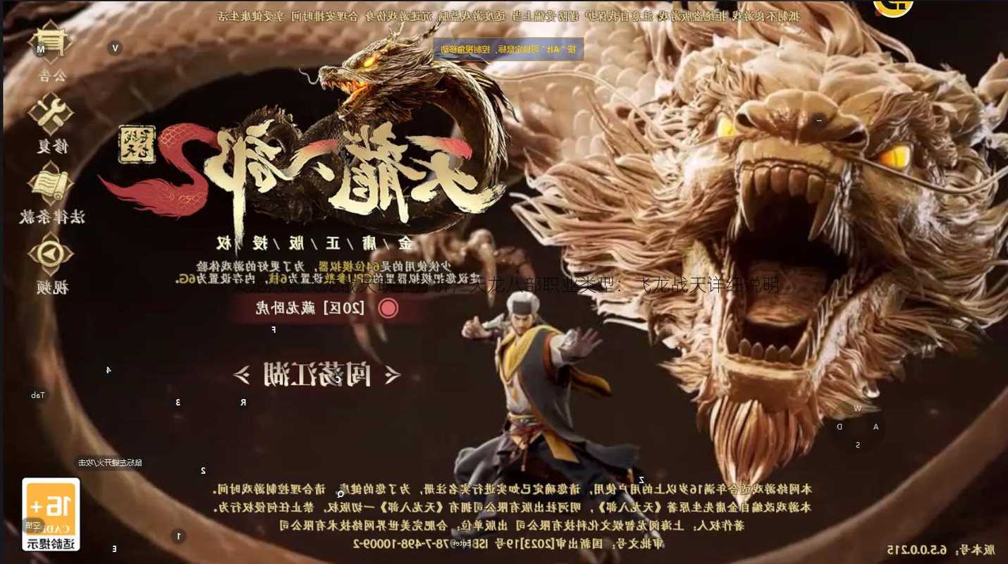天龙八部飞龙战天职业分析,天龙八部职业类型:飞龙战天详细说明